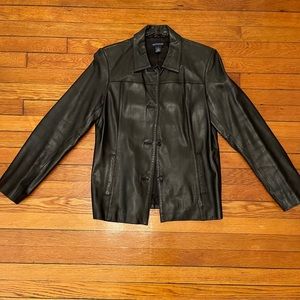 Vintage Ann Taylor Genuine Leather Jacket Sz S